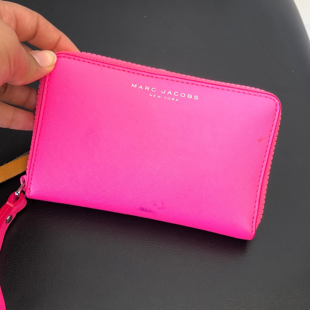Neon pink Marc Jacobs wallet